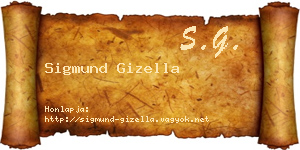 Sigmund Gizella névjegykártya